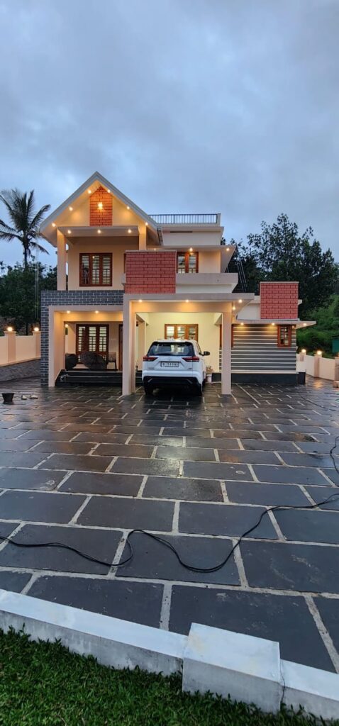 New Build 4BHK House in Vaduvanchal, Wayanad with Gardens