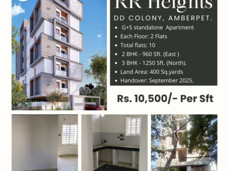 North-Facing 2BHK Apartment in Amberpet, RR Heights